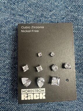 NWT Nordstrom Rack Cubic Zirconia Studs $70 MSRP